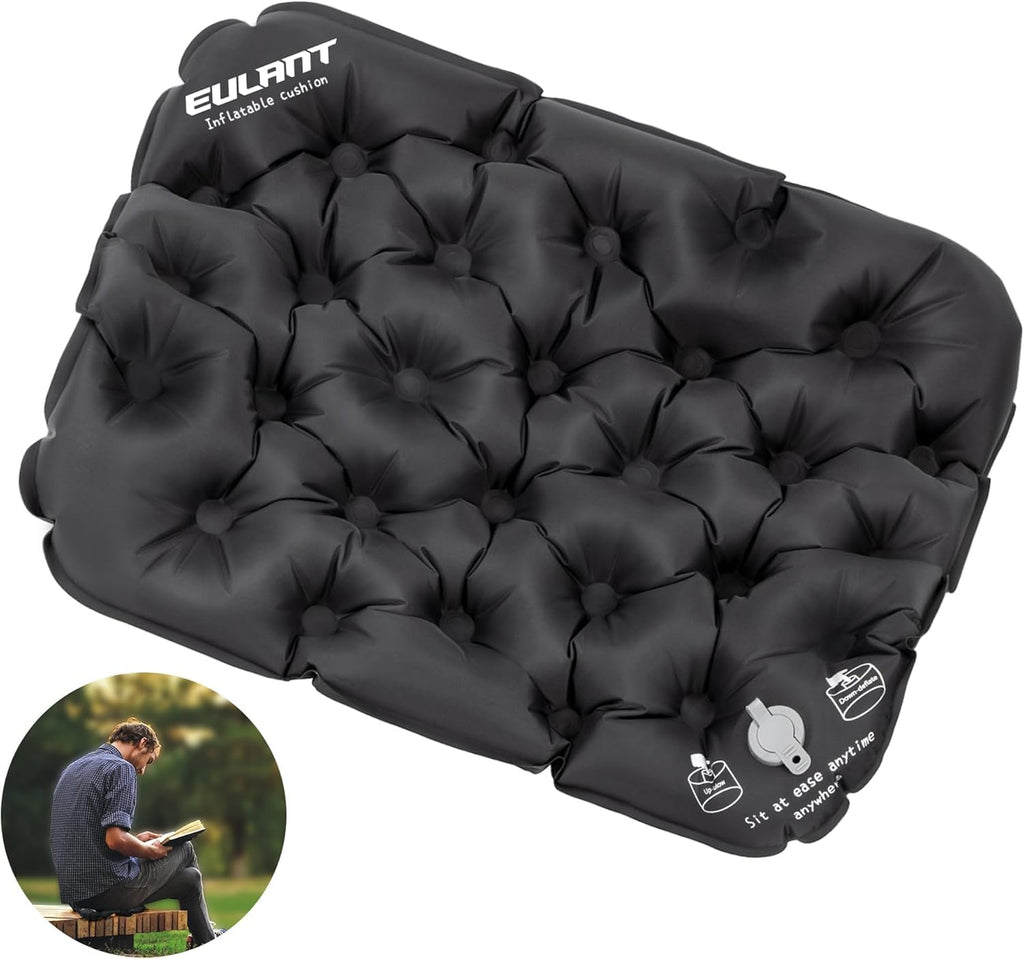 Eulant Lightweight Inflatable Seat Cushion Waterproof Air Cushions,Portable Travel Cushion Suitable For Camping Hiking Climbing