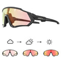 KAPVOE Photochromic Cycling Glasses Men Women Mountain Bike Sunglasses Clear MTB Bicycle Riding - K9408