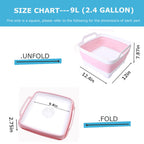 Montnorth Dishpan For Washing Dishes,9L Collapsible Dish Tub Portable Sink,Wash Dish Basin,Foldable Laundry Tub,Washing Basin Wi
