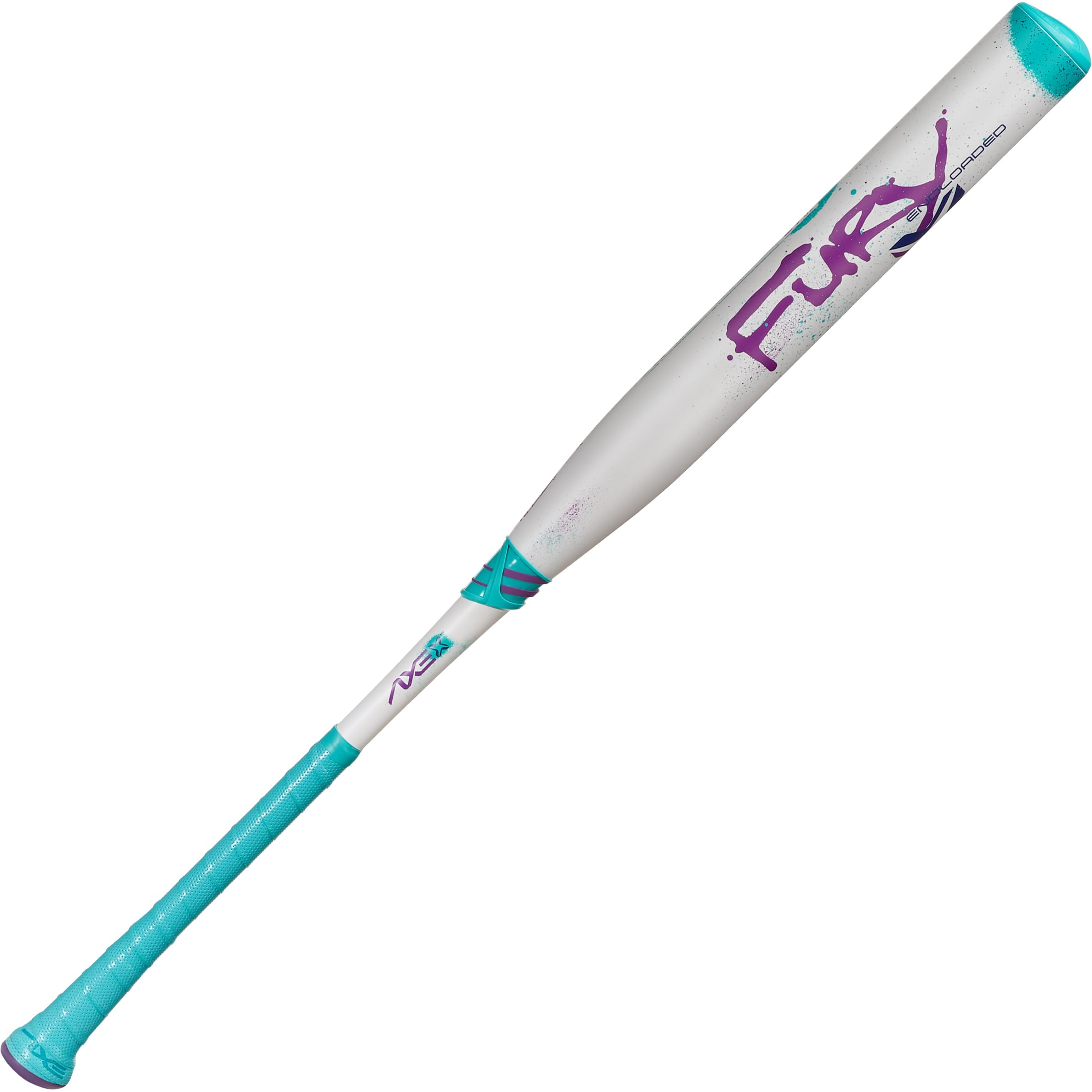 Axe | Fury | 2-Piece Composite | USSSA Slowpitch Softball Bat | 13 1/2 oz. Endloaded Barrel (Flared Handle, 25 oz.)