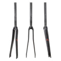 BUCKLOS 28.6mm 700C Full Carbon Fiber Road Bike Rigid Fork, C-Type Clamp Brake, 1-1/8 Threadless Straight Tube Superlight 3K T80