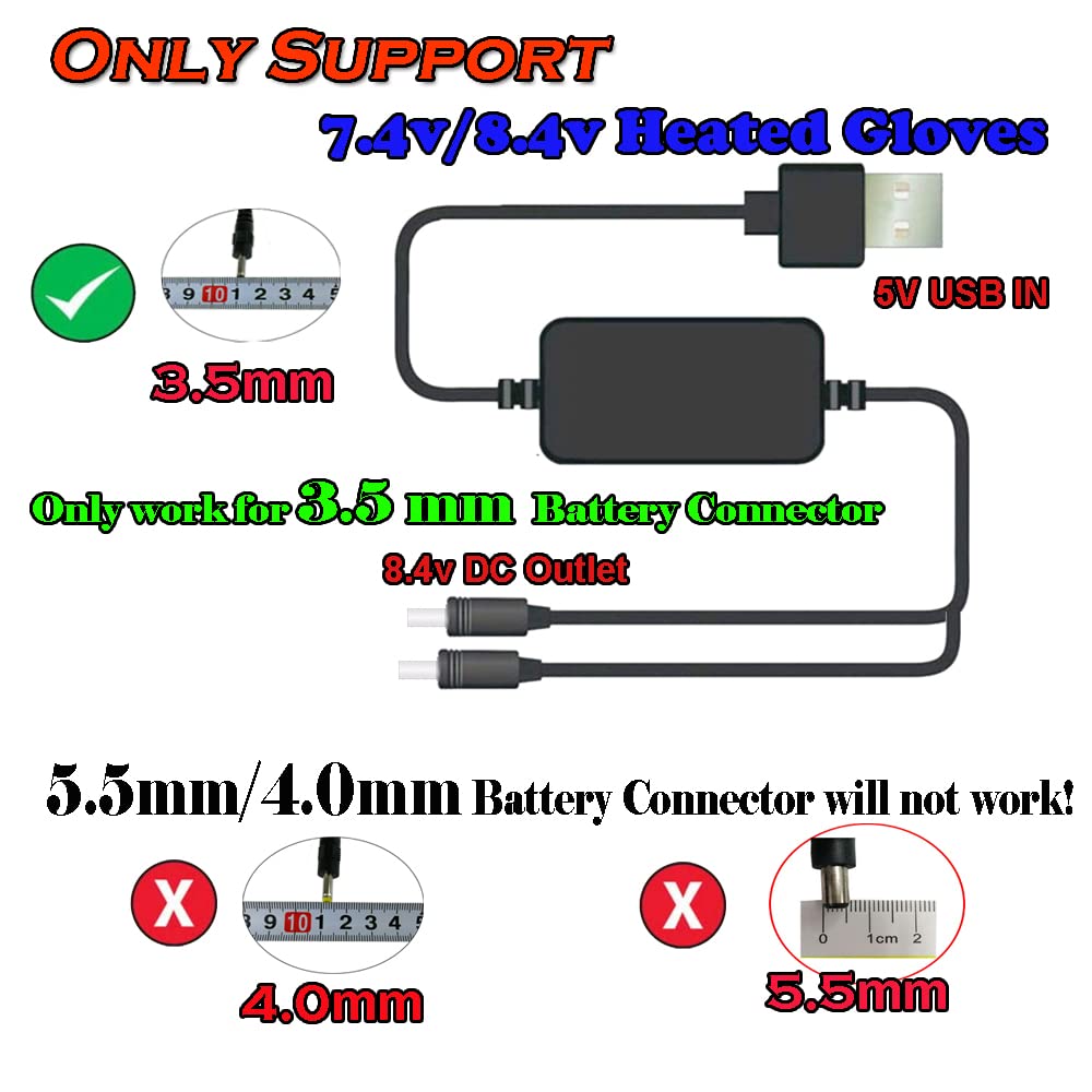 Smarkey 8.4V Heated Glove Charger For Insole Socks Jacket Battery Charging (Easy For Outdoor And Travelling)