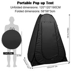 Petgin Pop Up Tent Upgrade Privacy Shower Tent Portable Outdoor Sun Shelter For Toilet Camping Biking Beach-Black,With Folding C
