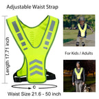Tourun Reflective Running Vest Gear With Pocket For Women Men Kids, Safety Reflective Vest Bands For Night Cycling Walking Bicyc