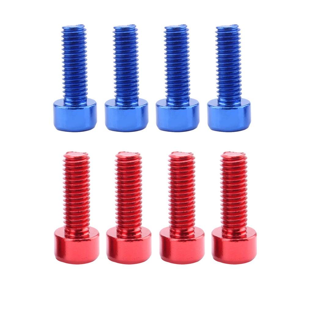 Enakshi 8Pcs Bicycle Water Bottle Cage Bolts Screws Aluminum Alloy Socket Screws Blue & Red|Sporting Goods | Cycling | Bicycle A