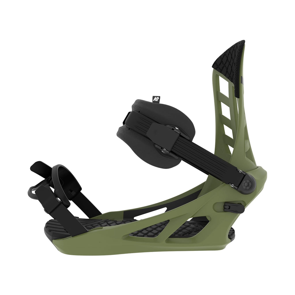 K2 Indy Mens Snowboard Bindings, L: 8-12, Moss
