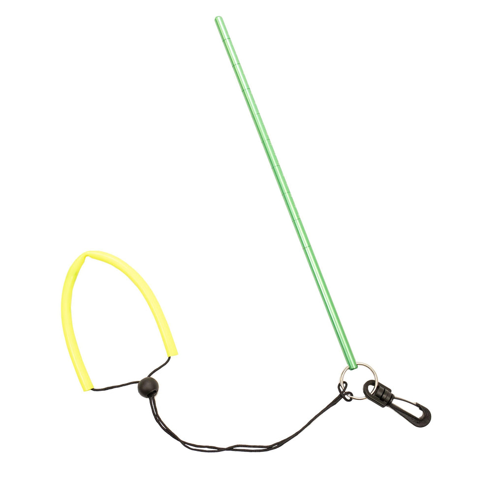 Scuba Choice Scuba Diving 13'' Aluminum Lobster Tickle Pointer Stick With Measurement And Lanyard, Green