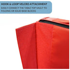 Tumbl Trak Folding Base Block Red Vinyl And Suede Cover, 3-Feet Width X 4-Feet Length X 15-Inch Height
