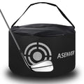 Asenver Black Golf Impact Bag Silent Golf Swing Trainer Golf Smash Bag Portable Power Hitting Bag Golf Training Aid