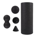 MERISHOPP 5 Pieces Pilates Roller Sturdy Yoga Column for Pilates Training Bodybuilding Black| Sports Equipment | Outdoor Sports 