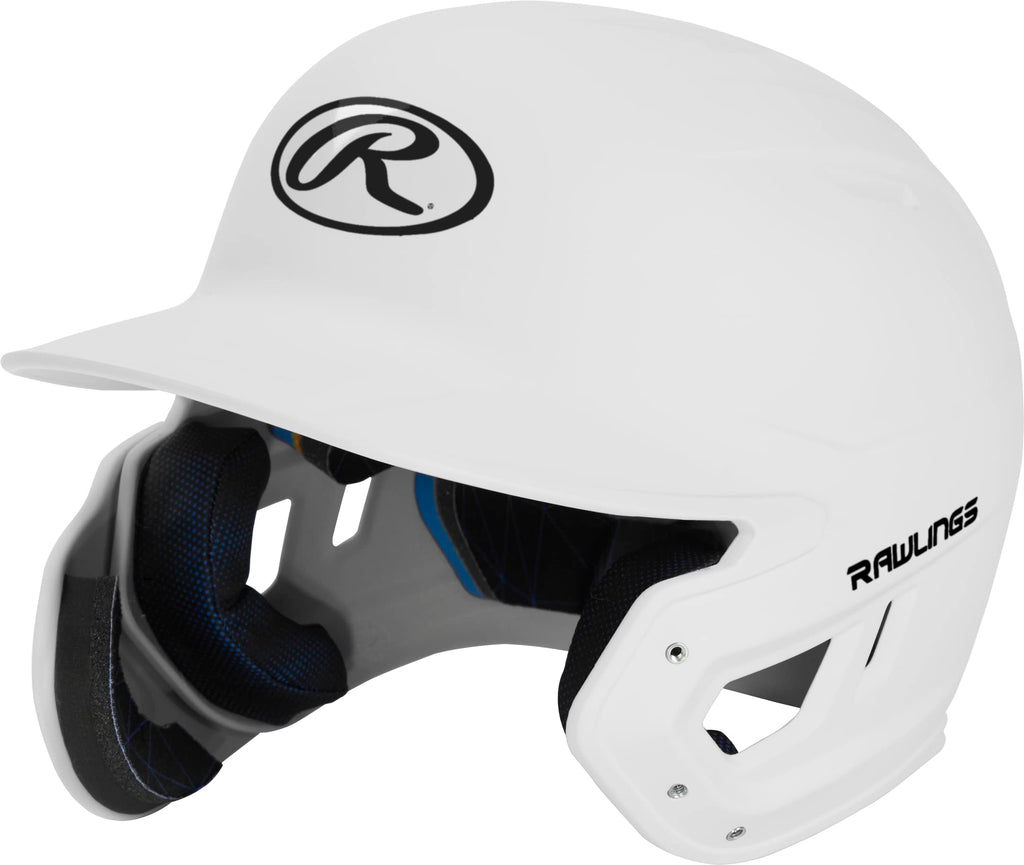 Rawlings Mach 1-Tone Right Batting Helmet W/ Adjustable Face Guard Left Handed Adjustable, Jr, White