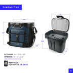 Titan by Arctic Zone Deep Freeze Cooler - 36 Can Zipperless Welded Cooler with Deep Freeze Insulation, Microban, and Hardbody Li