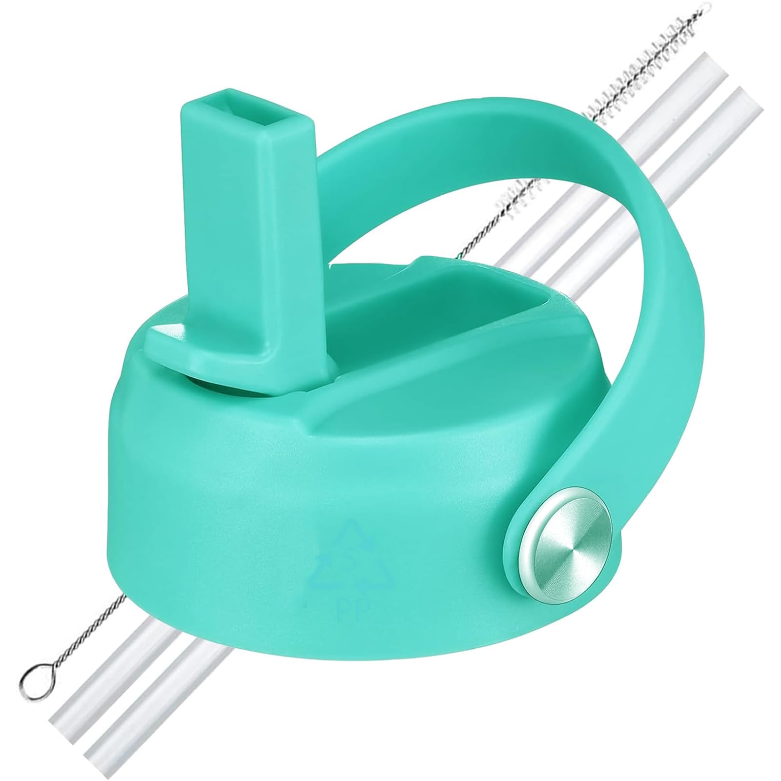 Llcjyycy Lids With Straw For Hydroflask Wide Mouth 20 32 40 Oz, Flex Straw Lid Fit For Hydro Flask Sports Water Bottles, Flexibl