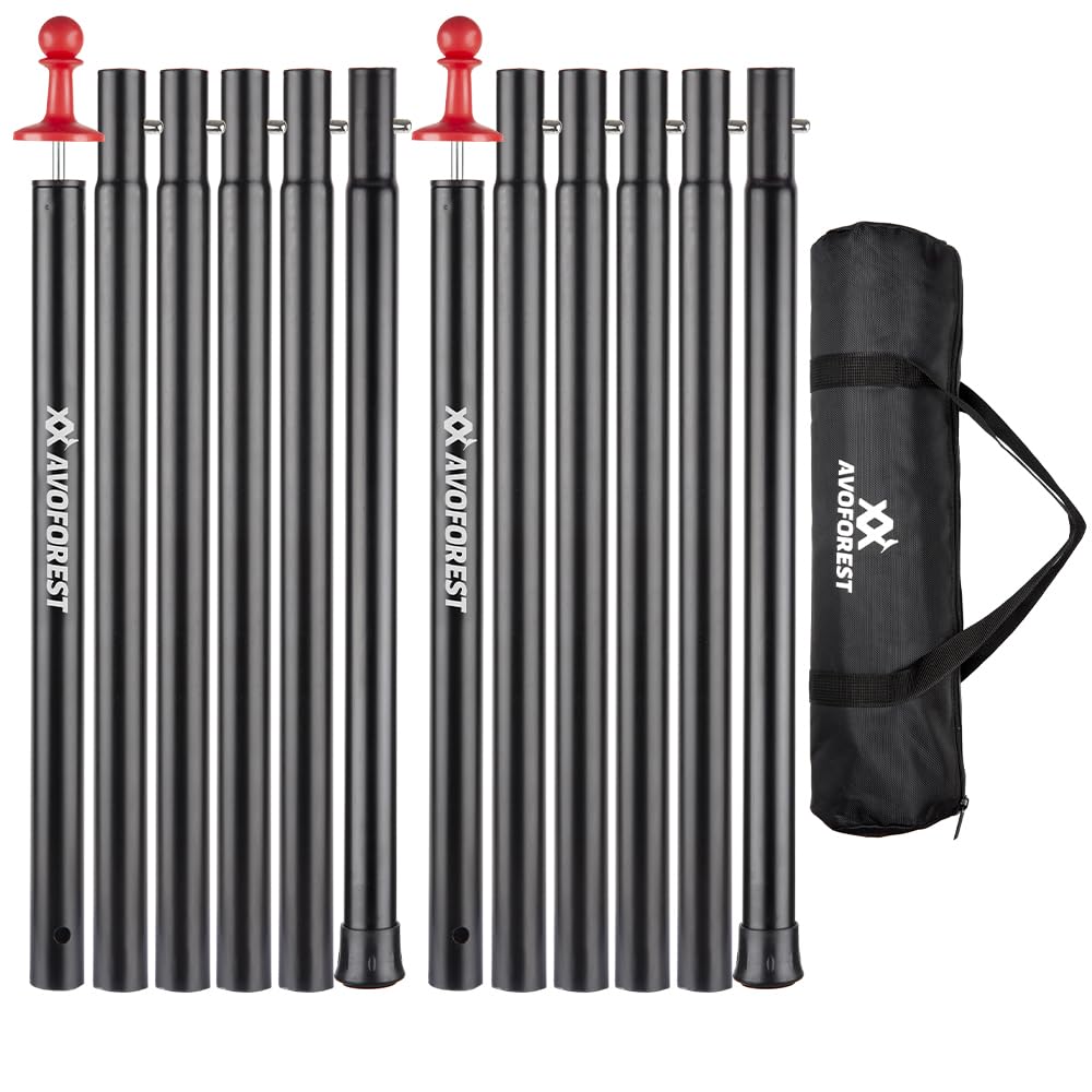 Tent Poles For Tarp, Avoforest Camping Tent Tarps Poles Adjustable Camping Accessories 90In Heavy Duty Poles For Backpacking Hik