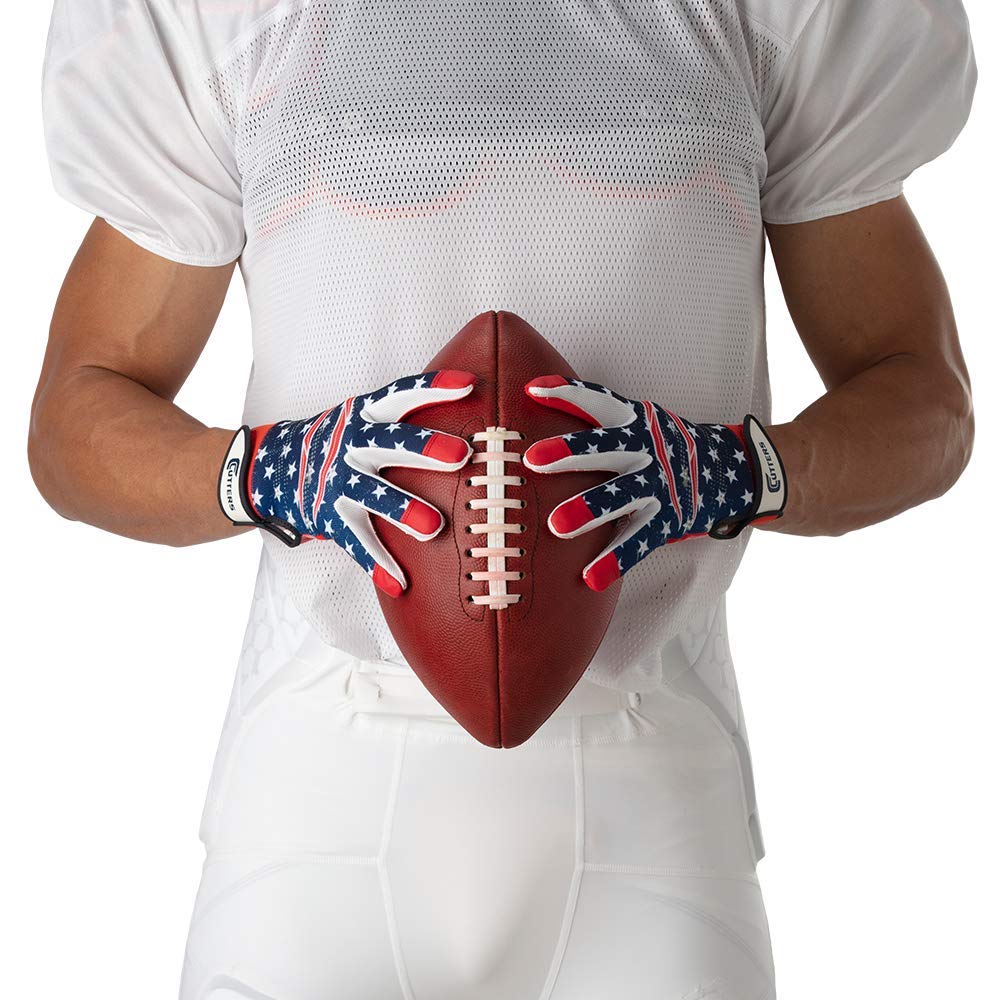 Cutters Game Day Receiver Glvs Flag Lxl