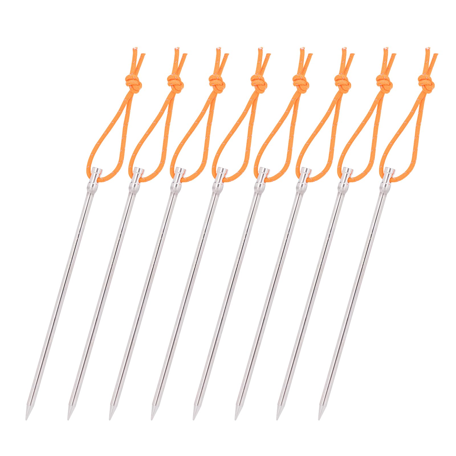 Ibasingo 8Pcs/Lot Titanium Alloy Pegs Camping Tent Stakes Portable Tent Nails For Picnic Hiking Backpacking A-Ti4005P