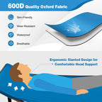 Gymax Camping Cot, 600 Lbs Heavy Duty Sleeping Cot W/Ergonomic Incline Design, 3-In-1 Pocket, Carry Bag, Folding Cot For Adults