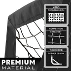 Runbow 6X4 Ft Portable Kids Soccer Goal For Backyard Practice Soccer Net With Carry Bag (6X4 Ft, Black, 1 Pack)