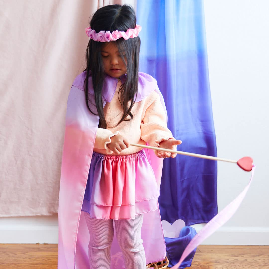 Sarah'S Silks - Heart Silk Streamer, Baltic Birch Wood, 100% Real Silk, 8-Foot Long 1-Inch Wide Ribbon Dancer Wand (2)