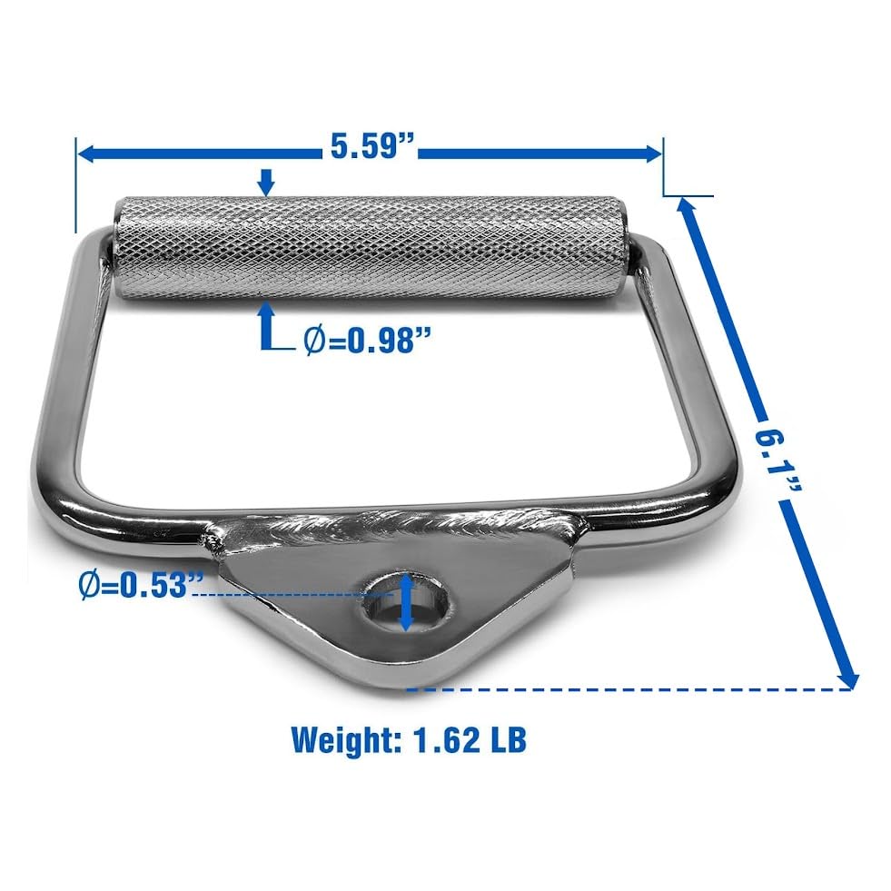Yes4All D Row Handle Cable Attachment For Weight Workout, Cable Machine Accessories For Home Gym