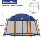 Campros Cp Screen House 13 X 13 Ft Screened Mesh Net Wall Canopy Tent Screen Shelter Gazebos For Patios Outdoor Camping Activiti