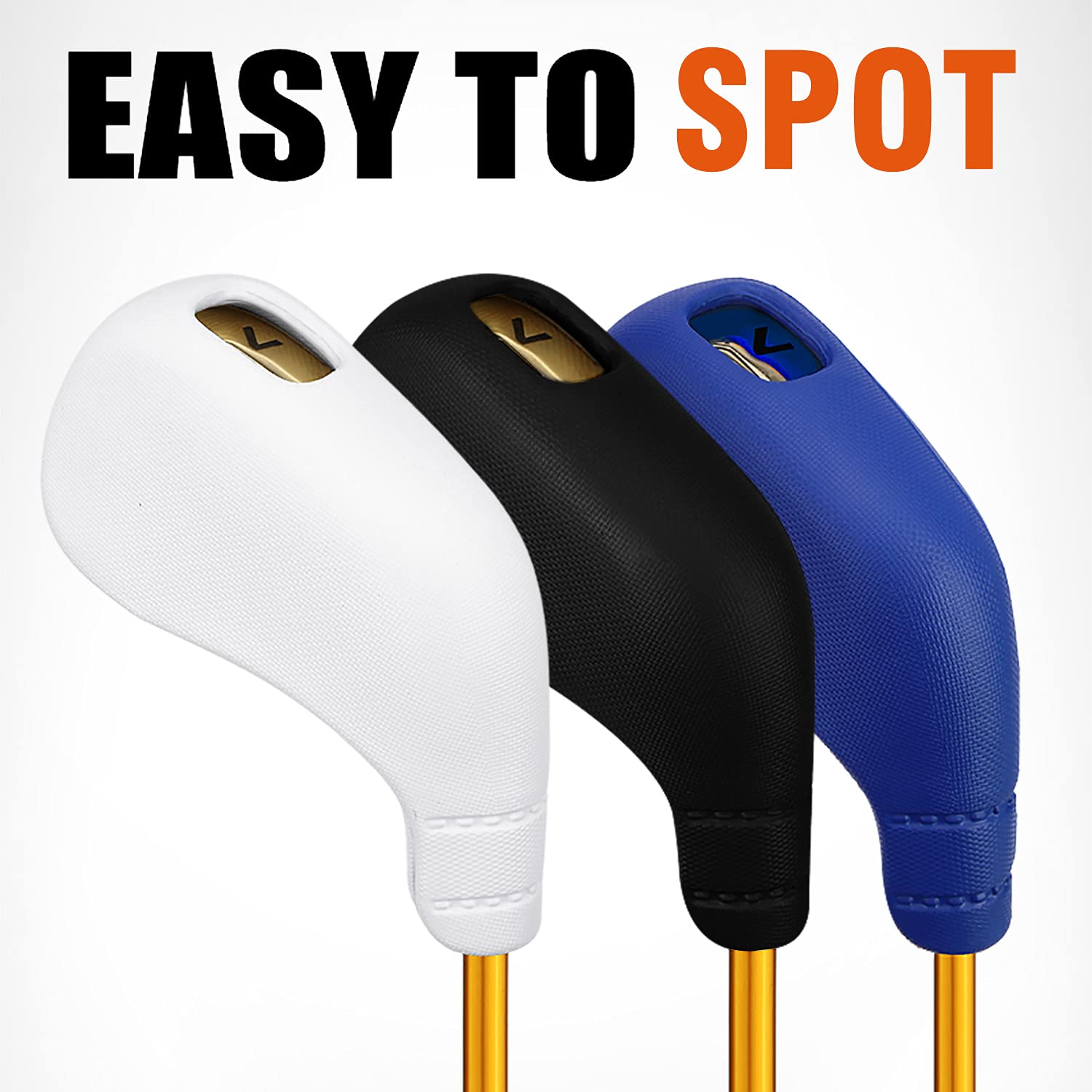 Pgm Golf Club Covers 10Pcs Or 2Pcs Iron Head Covers With No. Opening Easy On Off Protective Washable Golf Headcovers Fit Most Ri