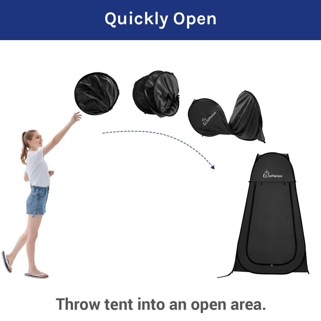 Wolfwise Pop Up Changing Tent For Beach, Camping Portable Shower Tents, Outdoor Privacy Bathroom, Change Dressing Clothes Porta