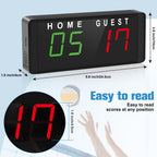 Samshow Led Electronic Scoreboard Digital Score Keeper With Remote & Tripod, Electric Scoreboard With Count Down/Up Timer & 12/2