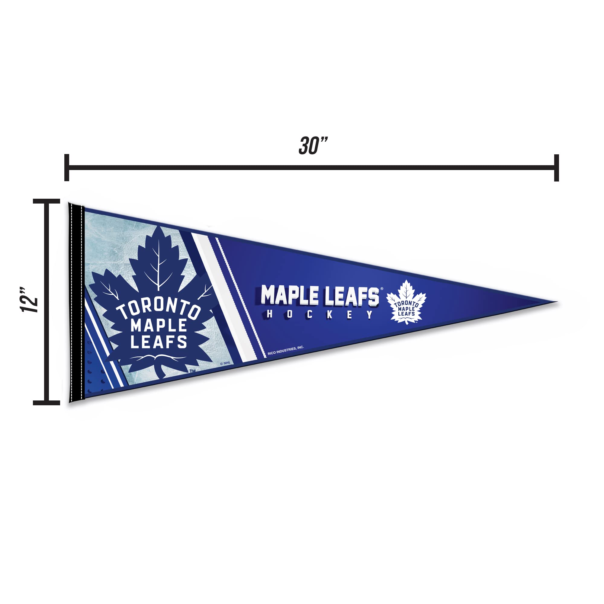 Rico Industries Nhl Hockey Toronto Maple Leafs Primary 12'' X 30'' Felt Wall D  Cor Pennant - Great For Home/Bed Room/Man Cave D