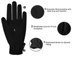 Chinfun Kids Horse Riding Gloves Equestrian Horseback Gloves For Youth Children Boys Girls Outdoor Biking Cycling Running Black