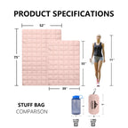 Zzlamb Cherry Pink Basic Water-Repellent Down Alternative Camping Blanket For Adults, Compact Lightweight Soft Puffy Blanket, Wa