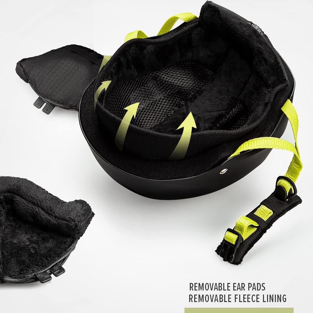 OutdoorMaster Kelvin Ski Helmet - Snowboard Helmet for Men, Women & Youth (Black+Lemon,XL)