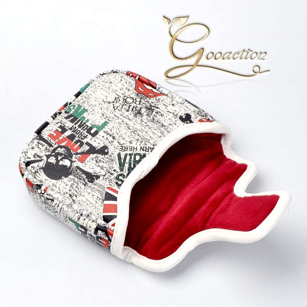 Gooaction Golf Club Mallet Putter Cover Magnetic Closure Red British England Uk Flag Pattern Synthetic Leather Creative Golf Put