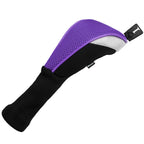 Andux 5Pcs/Set Golf 460Cc Driver Wood Club Head Covers Long Neck With Interchangeable No. Tags Purple