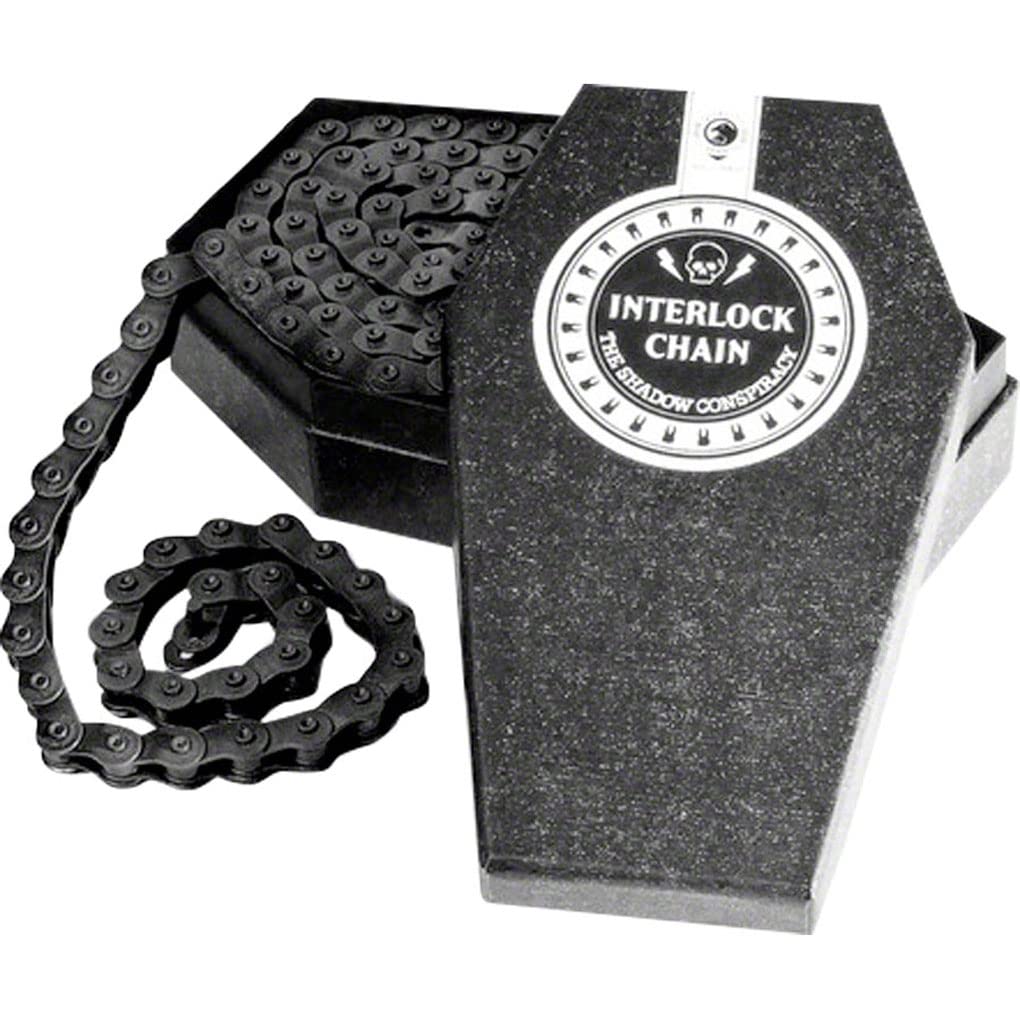The Shadow Conspiracy Interlock 1/8'' Durable Adjustable Half-Link Bike Chain V2 Compatible With 8T Driver & Up, Black