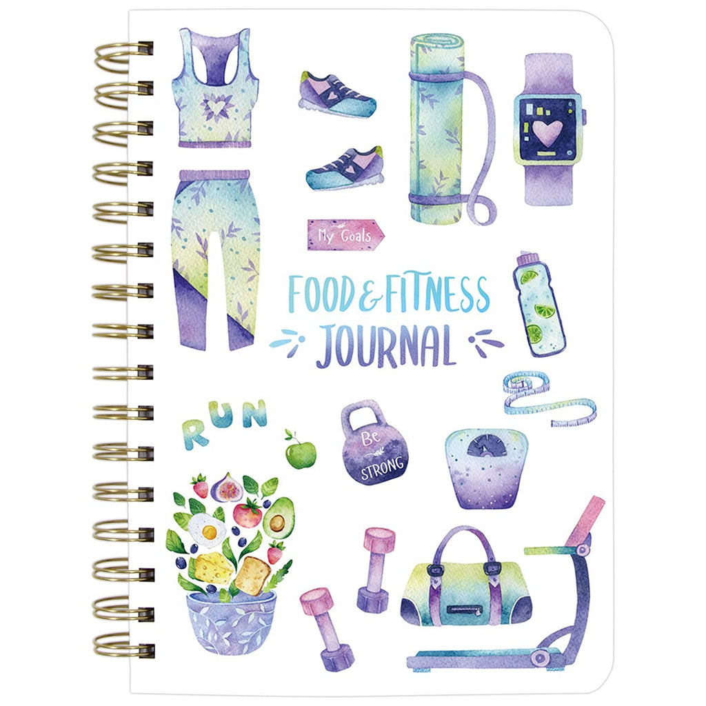 Food And Fitness Journal Meal Journal Diary Workout Wellness Log Notebook Planner Weight Loss Diet Meal Exercise Training Health