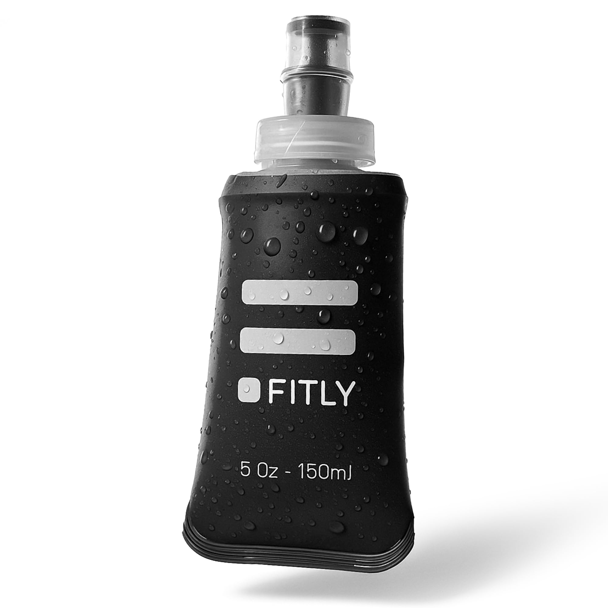 FITLY 12 oz - 350ml (F3B) Soft Water Bottle Shrink As You Drink Soft Flask for Hydration Pack Folding Water Bottle Ideal for Run