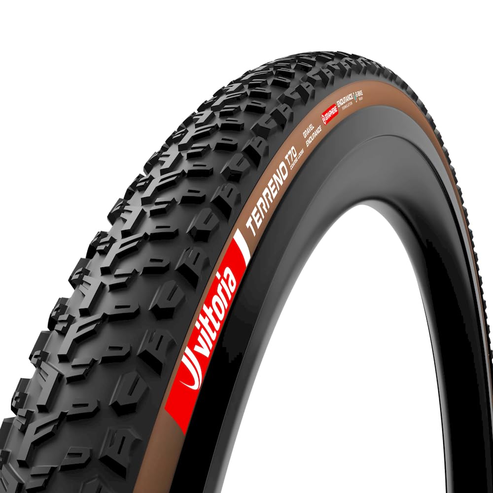 Vittoria Terreno T70 Coarse Loose Gravel Endurance Tubeless Ready Gravel Bike Tire - Durable Casing for Long-Distance Riding (Br