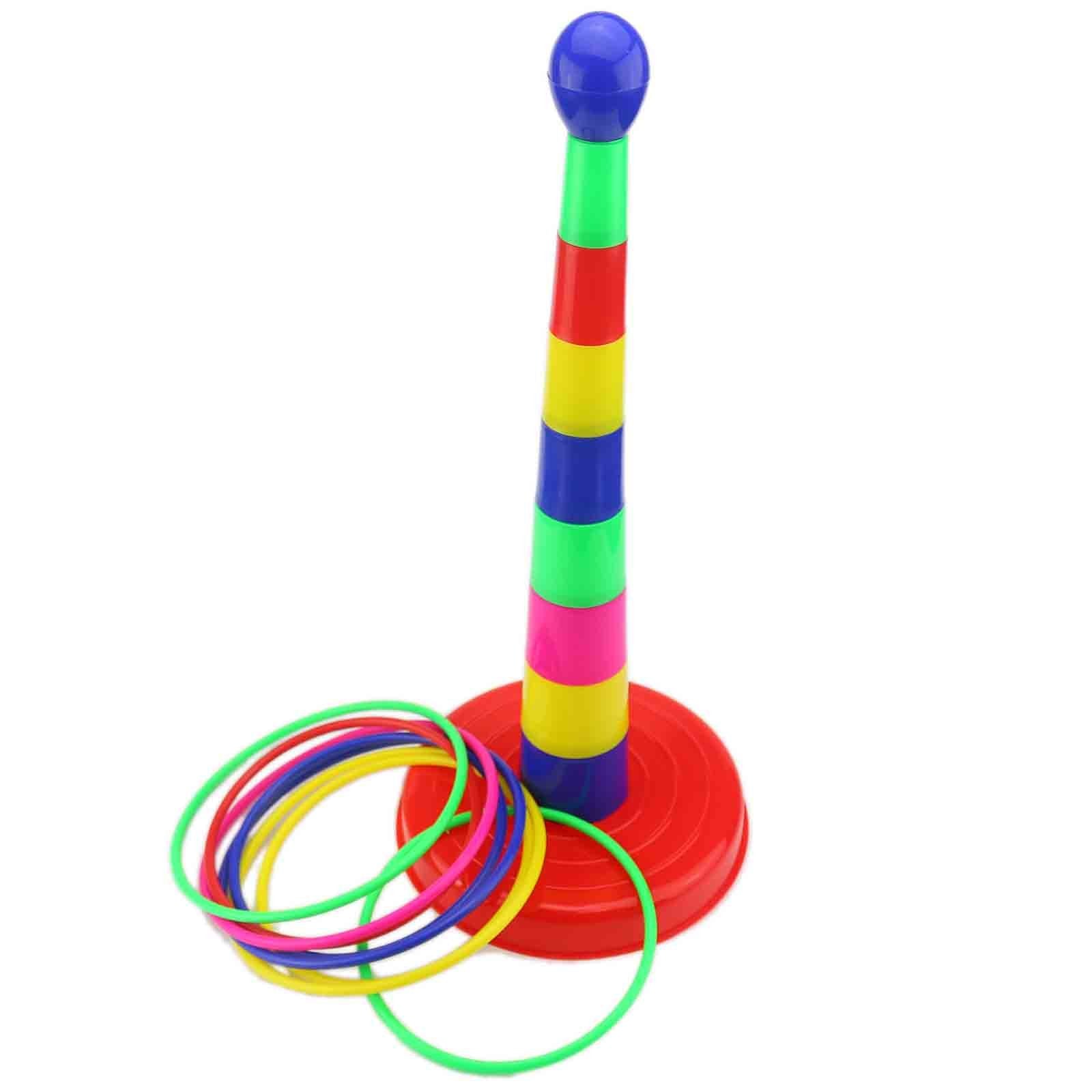 Ogrmar 18'' Colorful Plastic Sport Ring Toss Game Set For Kids