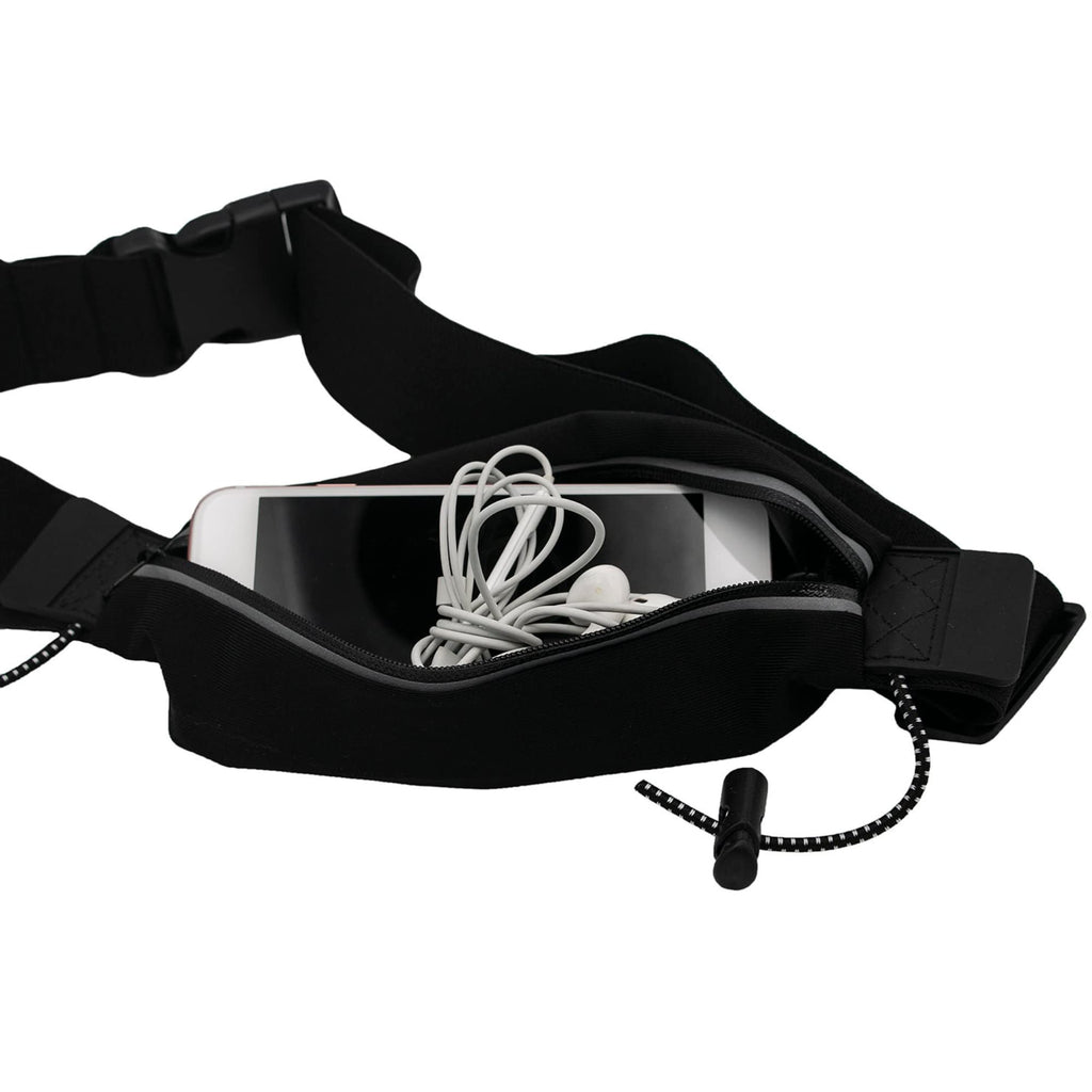 Reflective Running Race Bib Belt With Elastic Webbing - Lightweight Fits All Waist Sizes 30