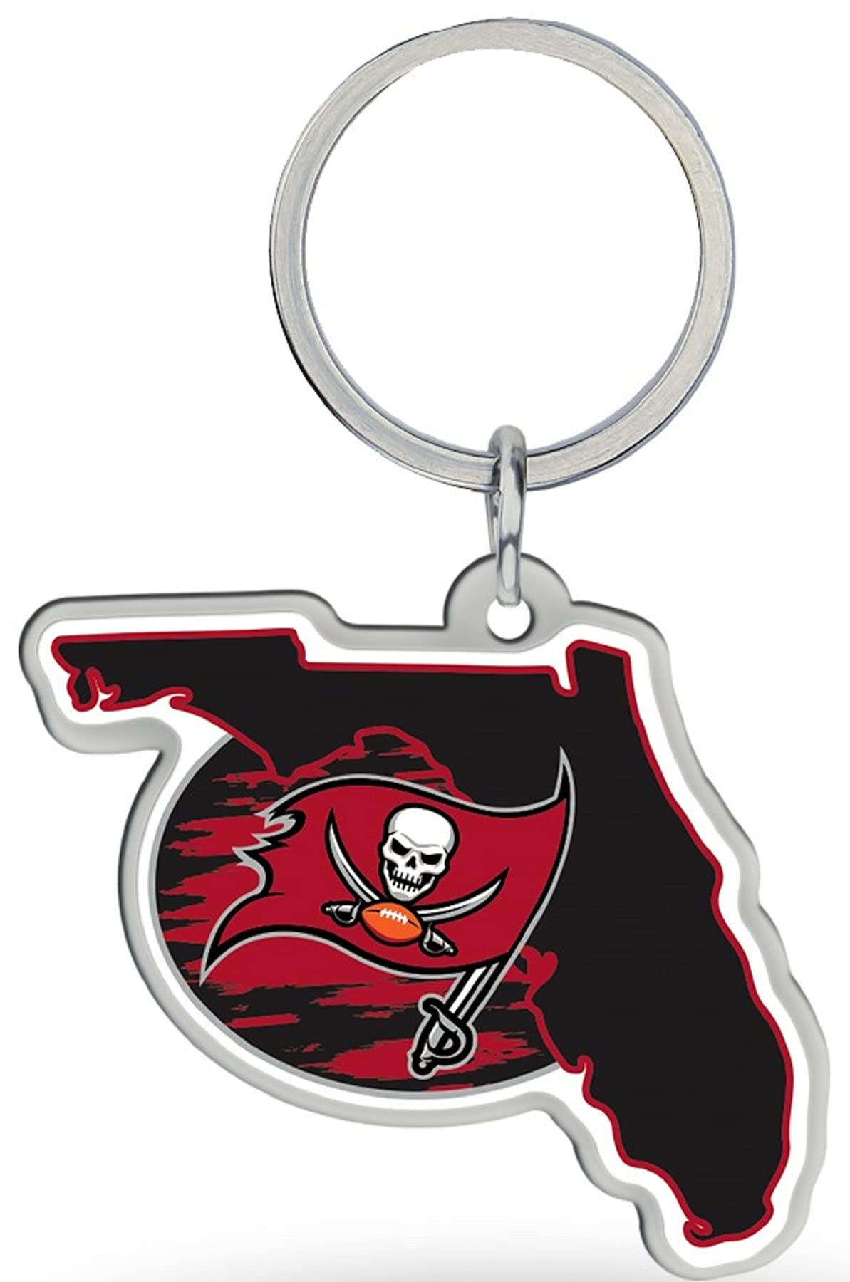 Rico Industries Nfl Football Tampa Bay Buccaneers State Shape Keychain 3.50 X 1.50