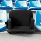Vevor Stadium Seat With Back Support, Wide Bleacher Seat Back, Folding Padded Cushion Stadium Chair, Portable Reclining Chair Wi