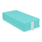 Ecr4Kids Softzone Rainbow Rest Mat, 2In, Sleeping Pad, Seafoam, 5-Piece