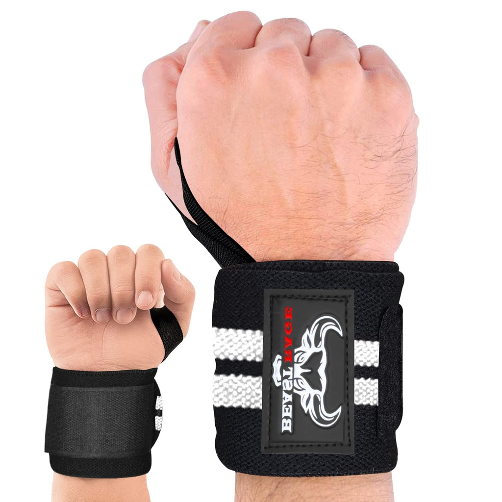 Beast Rage Wrist Wraps Weight Lifting Training Muscle Building Performance Fitness Training Gym Straps Thumb Loop Support Stretc