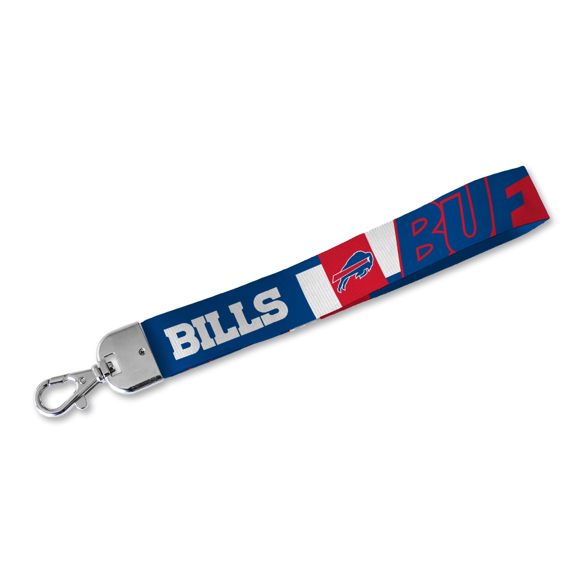 Rico Industries Nfl Football Buffalo Bills Standard Wrist Lanyard Key Chain, Cute Wristlet Strap Keychain Holder For Women Men C