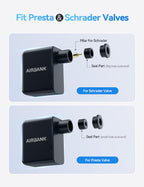 Airbank Electric Bike Pump Pocket, 100Psi Mini Cordless Bicycle Pump With Rechargeable Battery For Shrader & Presta Valves