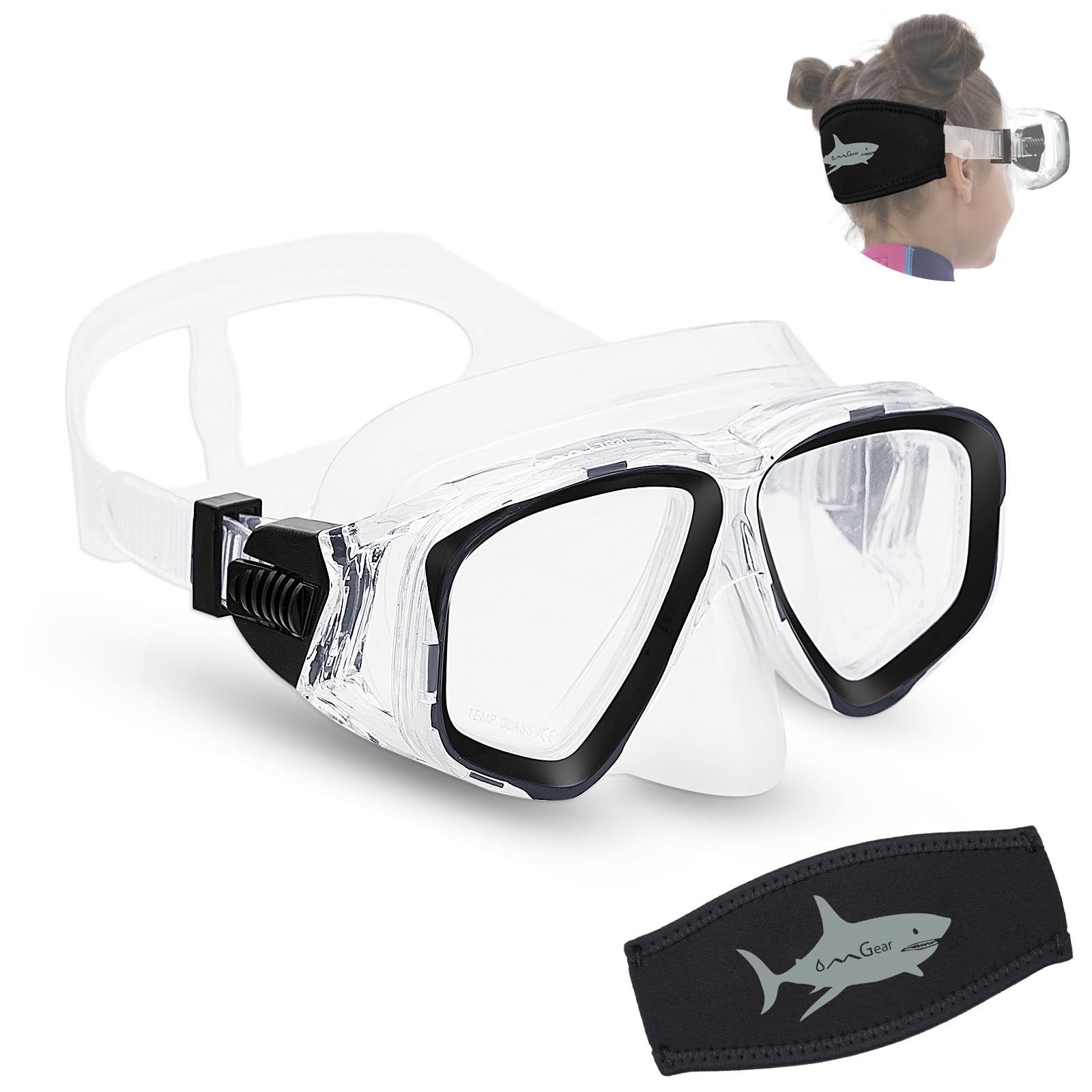 Junior Snorkeling Goggles Kids Swim Mask Swimming Gear Scuba Diving Mask For Outdoor Recreation Snorkel Mask (Black)