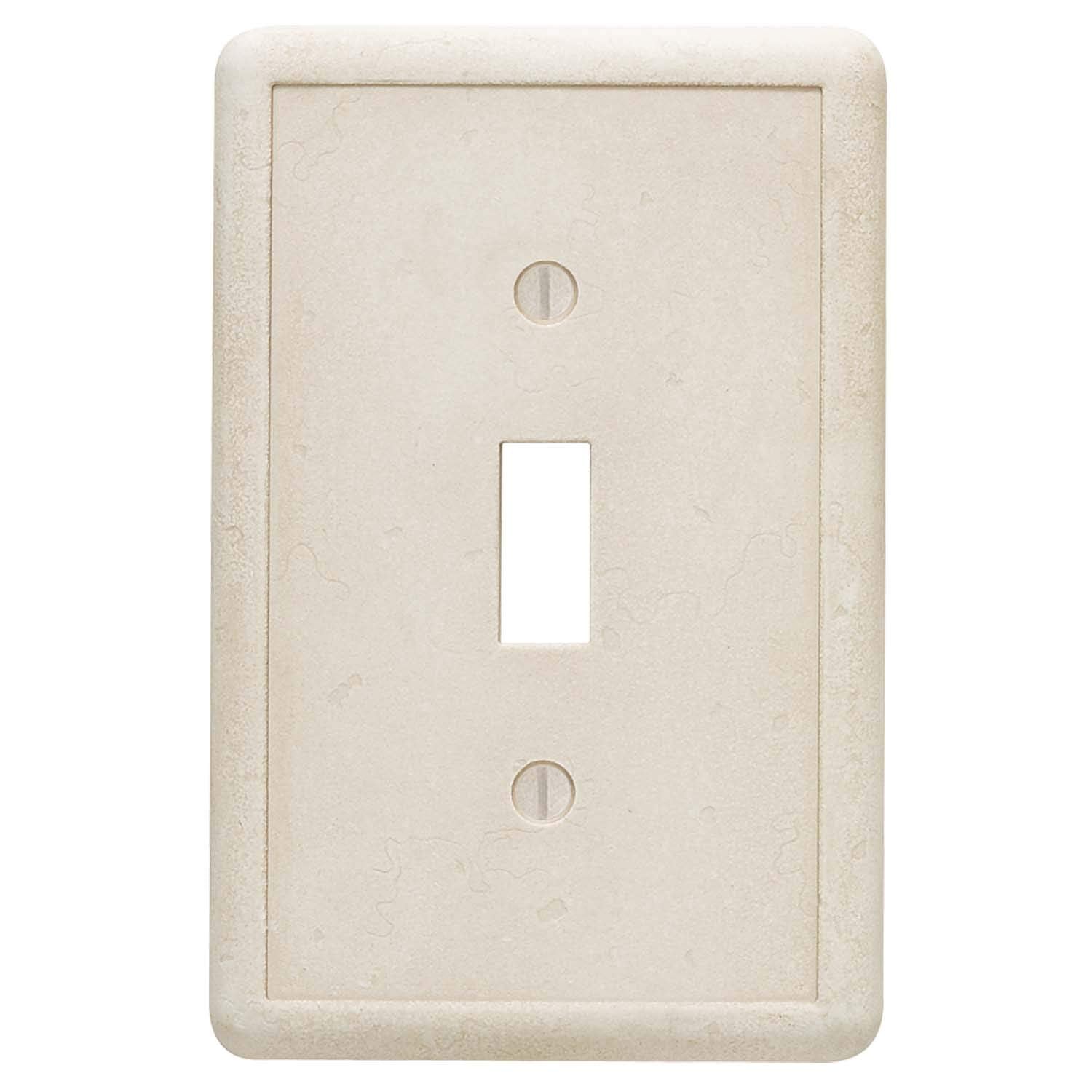 Questech Dacor Single Toggle Light Switch Cover, 1-Gang Electrical Wall Plate, Single Switch Standard Size Receptacle Cover, Dec
