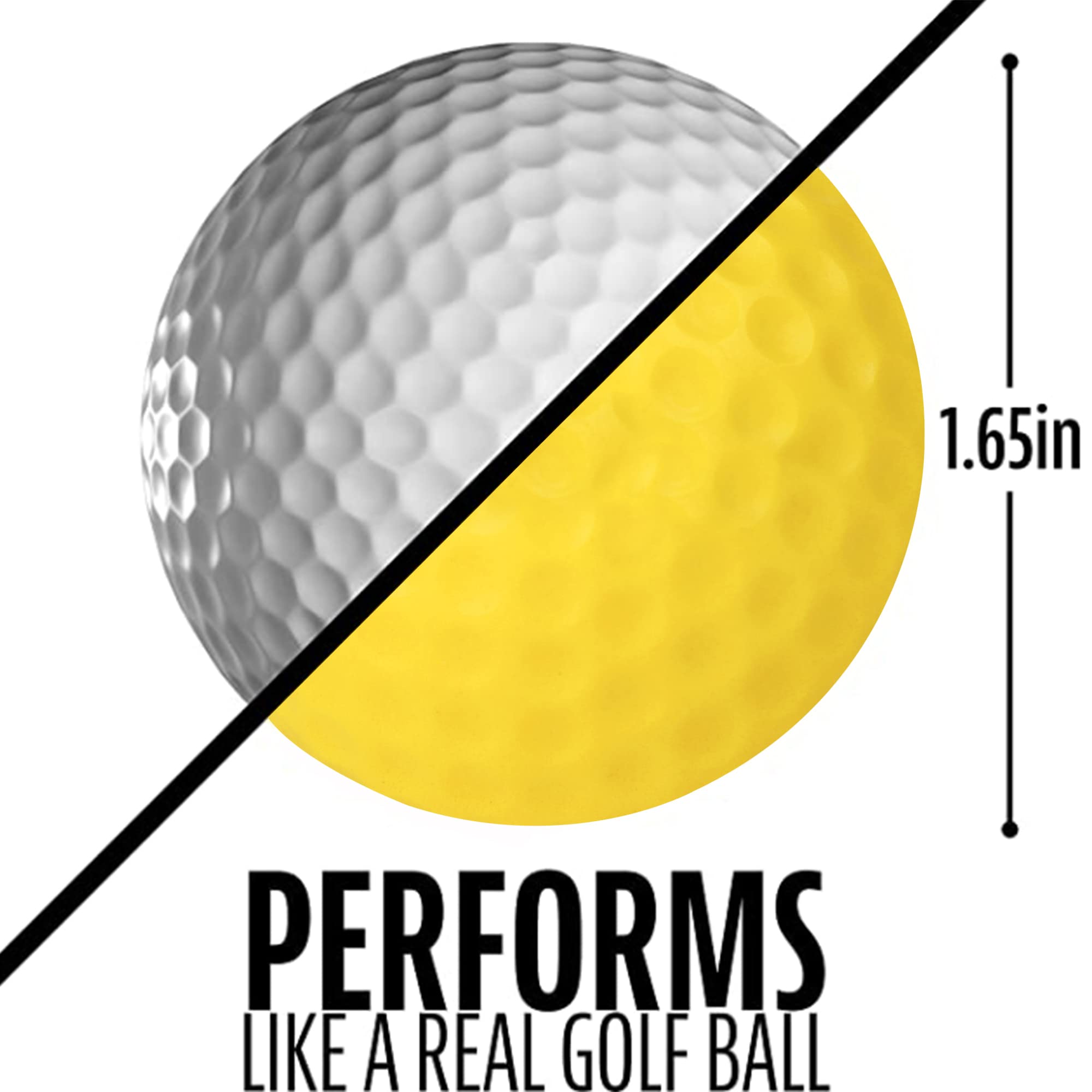 Champkey Practice Foam Golf Balls 16 Or 32 Pack | Limited Flight Golf Balls | True Spin And Feel Training Golf Practice Balls(32
