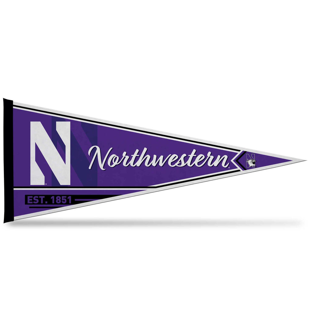 Rico Industries Ncaa Northwestern Wildcats Classic 12'' X 30'' Felt Wall D  Cor Pennant - Great For Home/Bed Room/Man Cave D  Co